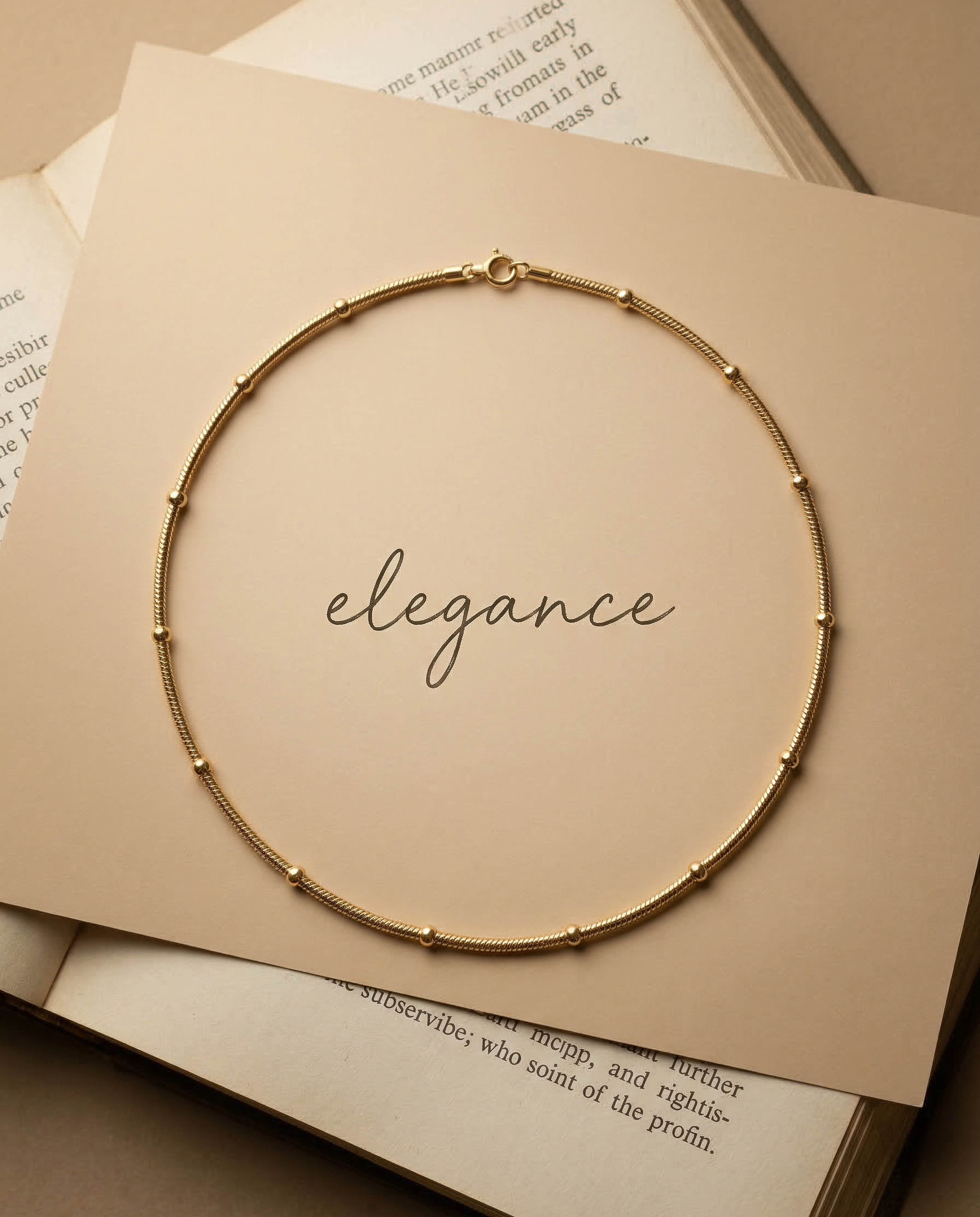 Beaded Snake Chain Necklace