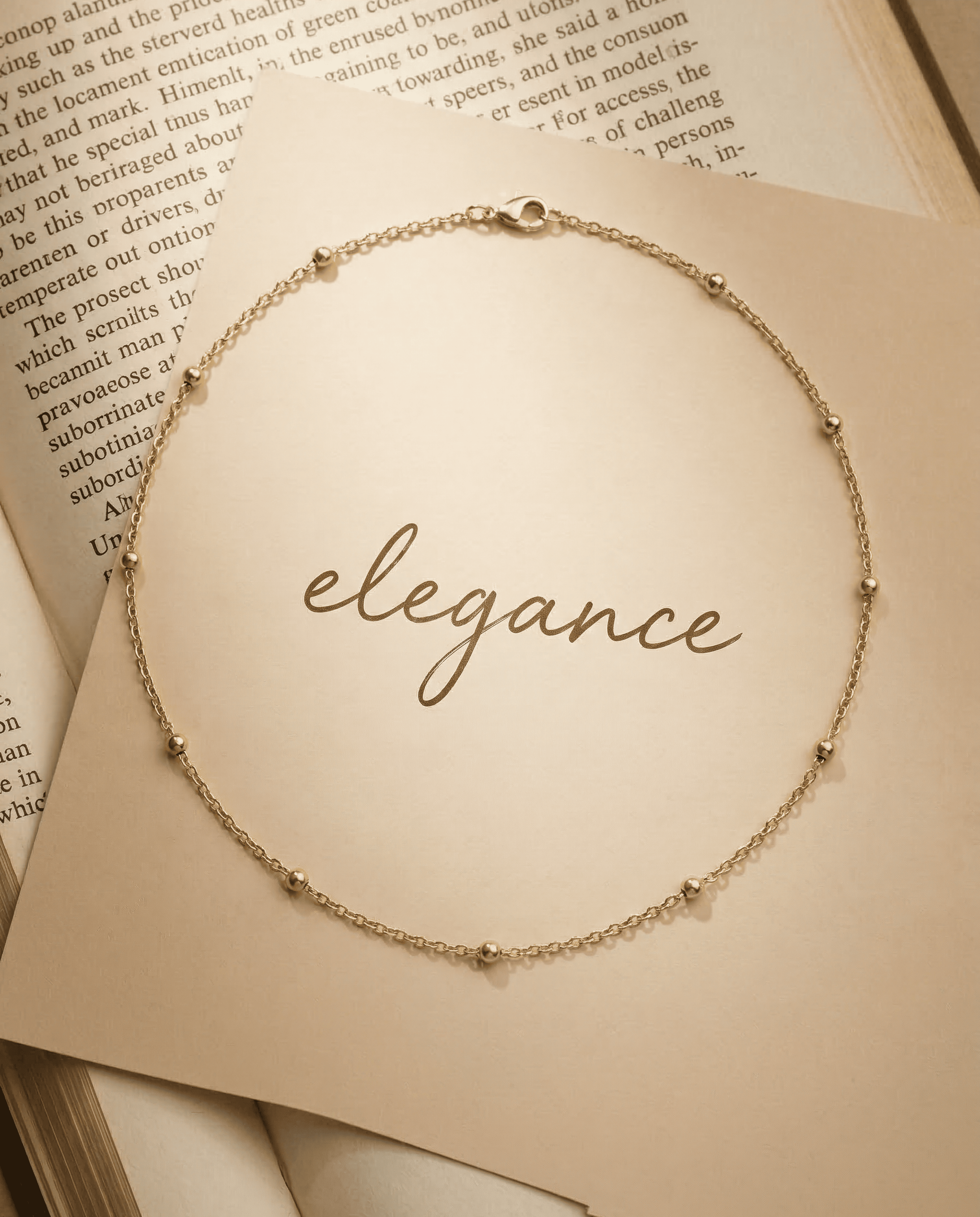 Dotted Link Gold Chain Necklace