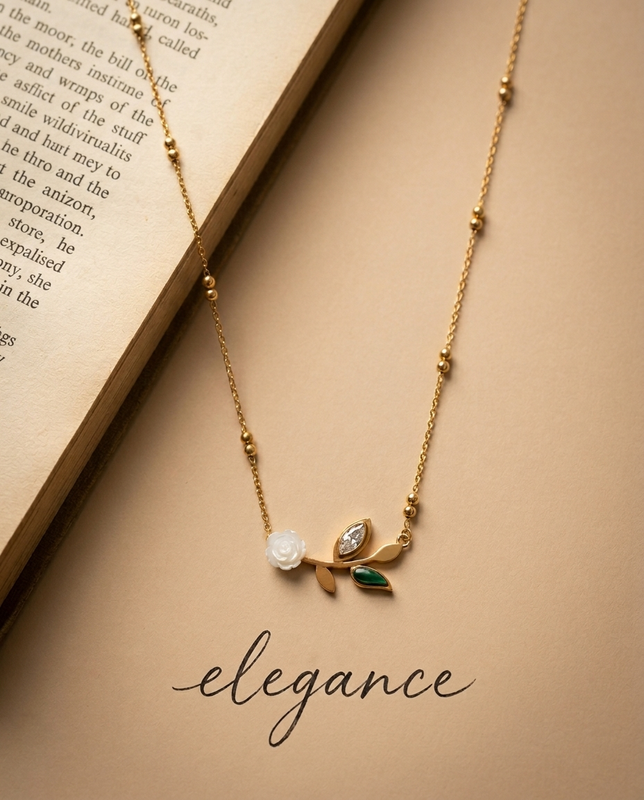 Elowen Bloom Leaf Pendant Necklace