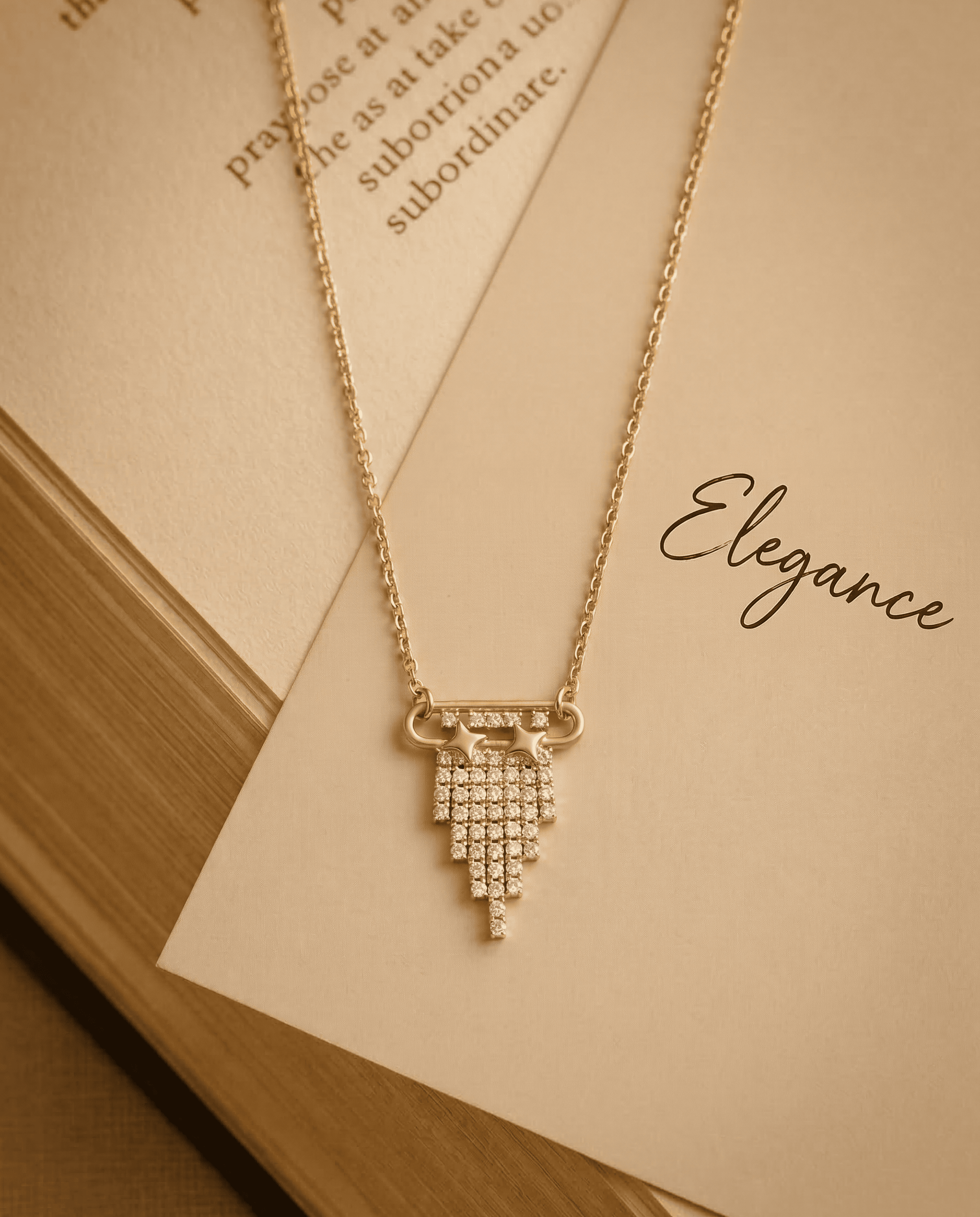 Starlight Cascade Diamond Pendant Chain