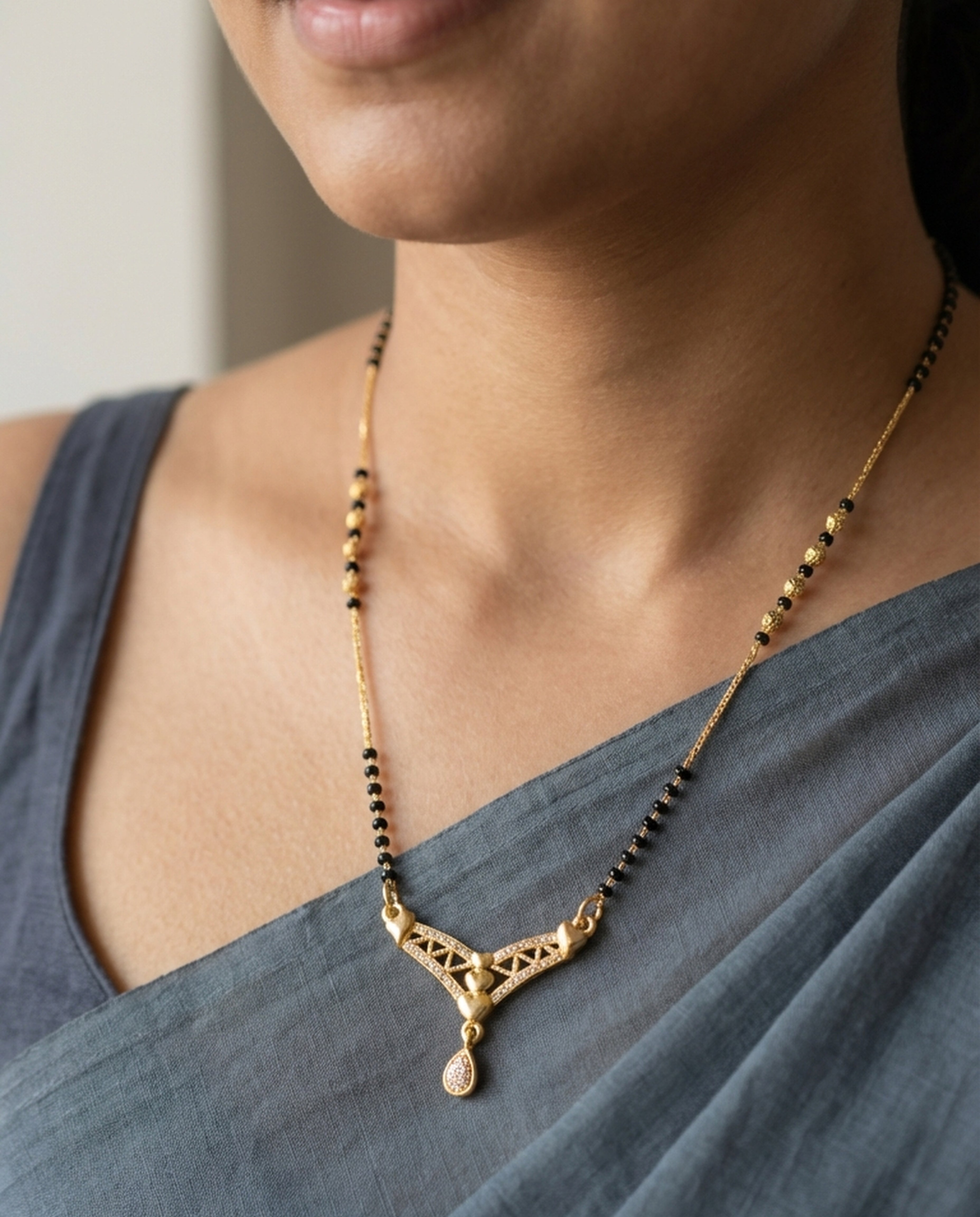 Heartline Gold-Plated Mangalsutra