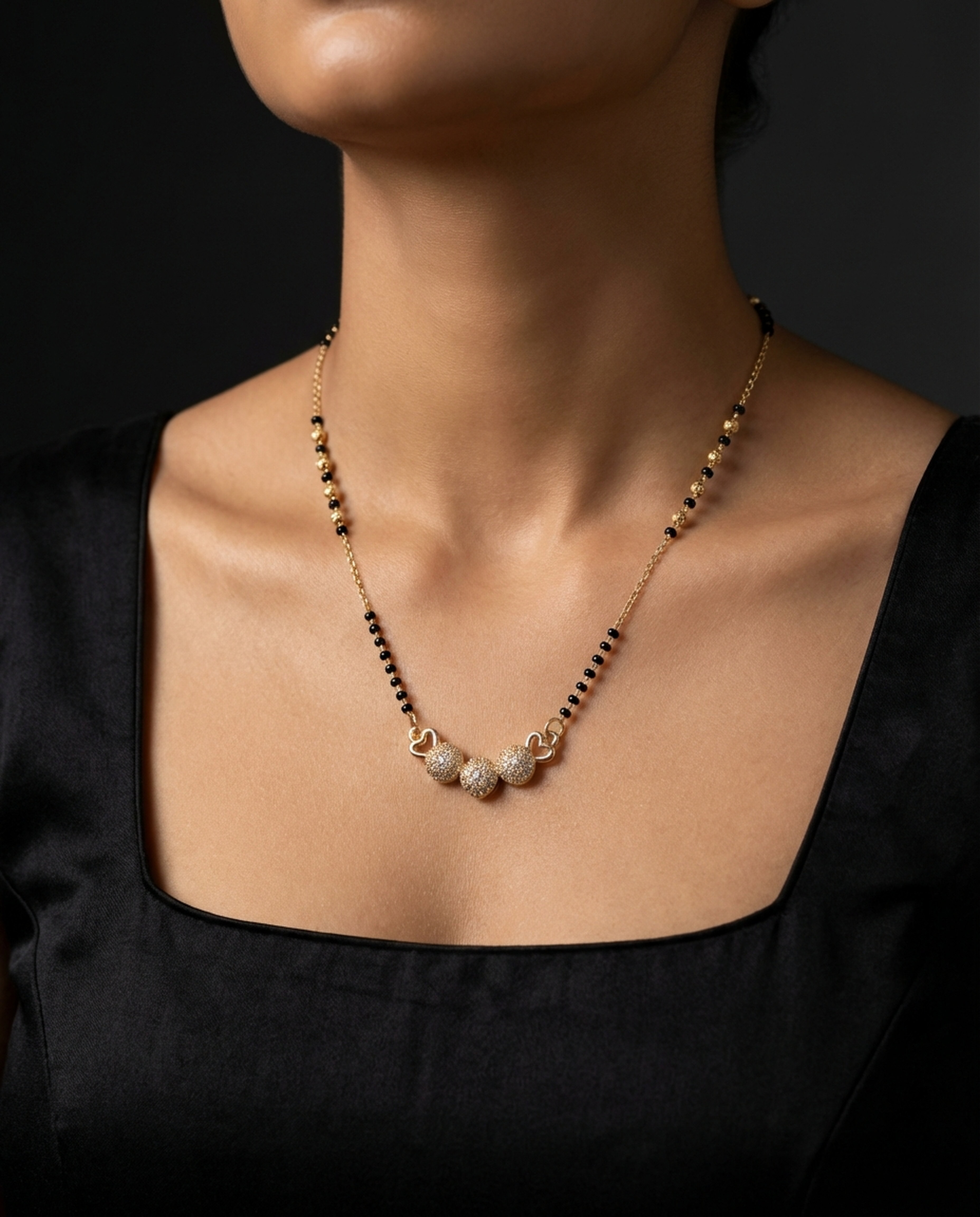 Zaria Triple Halo Mangalsutra